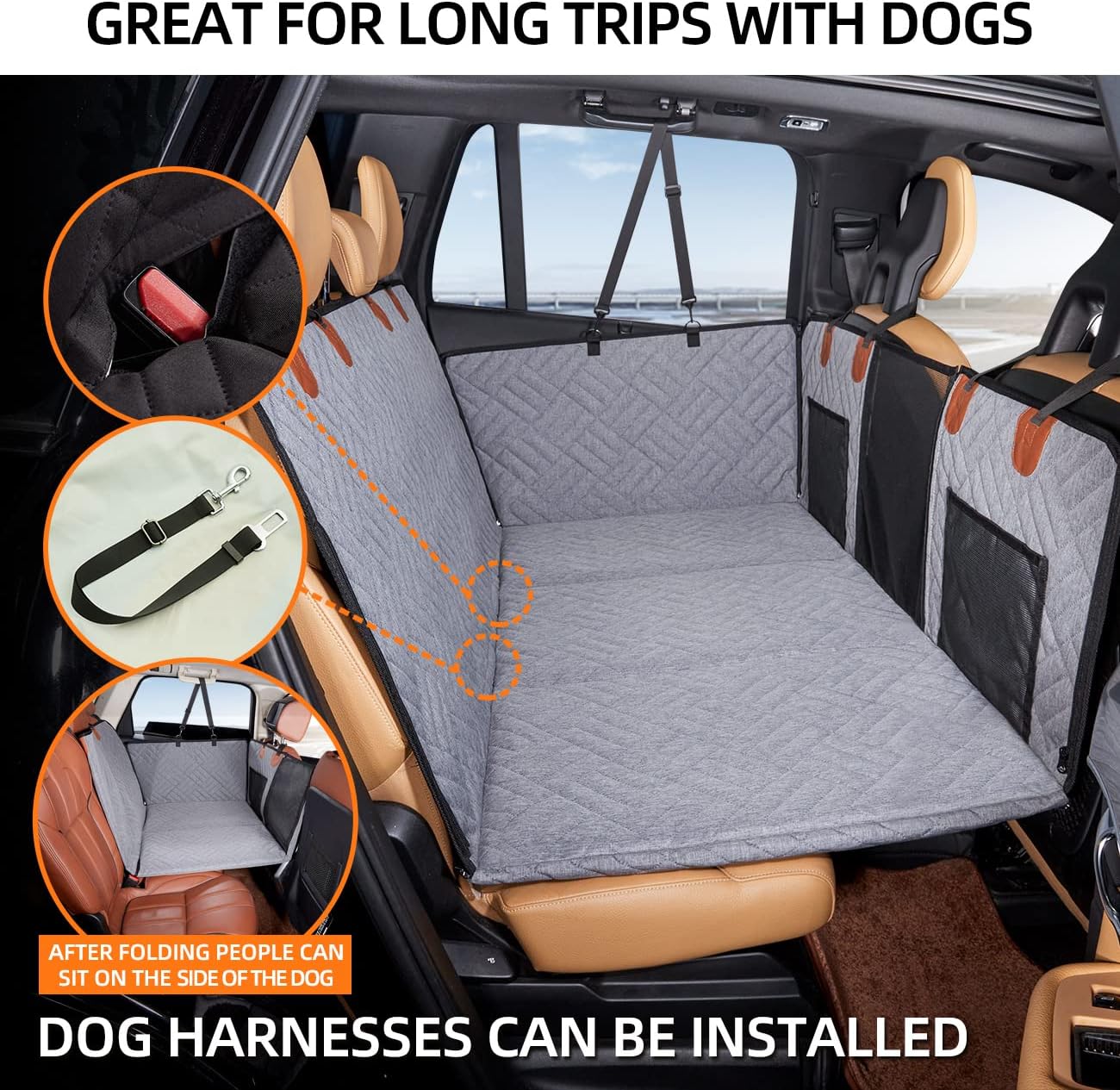 Heavy Duty Car Seat Hammock For Dogs Pet Engineers   Doghammockcar3 